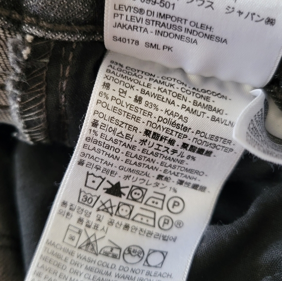 Levis 721 High Rise Skinny Gray Distressed Jeans Size W27 L32 - Picture 16 of 16